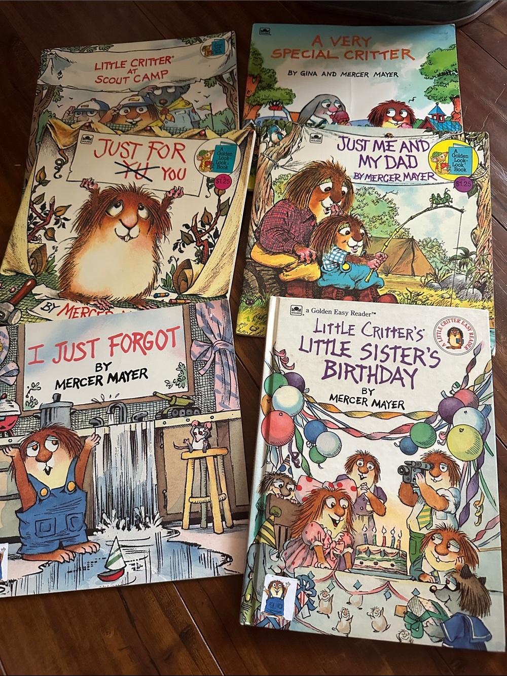 Vintage Mercer Mayer Little Critter Book Lot 6 Just For You Birthday Dad